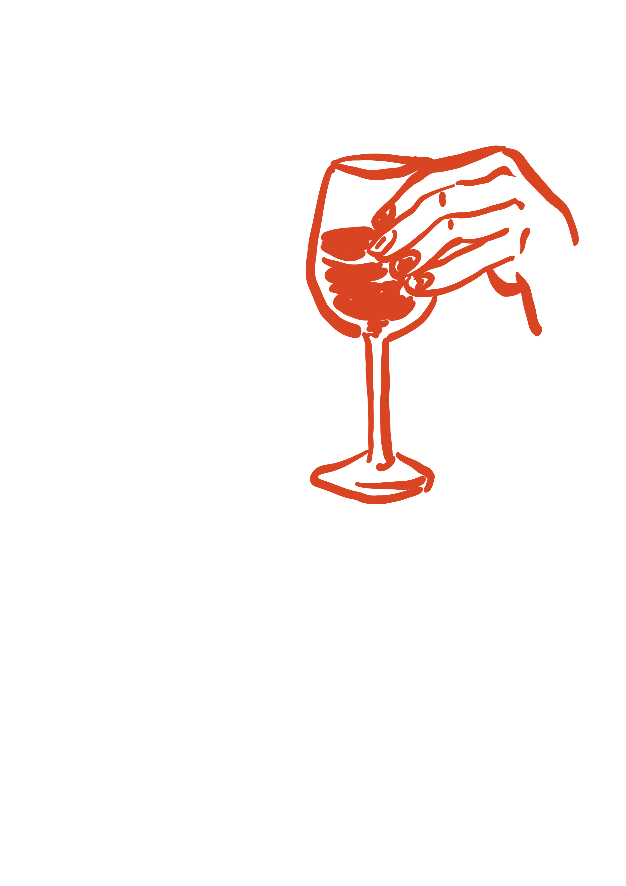 Calaveras skull hand holding wine glass